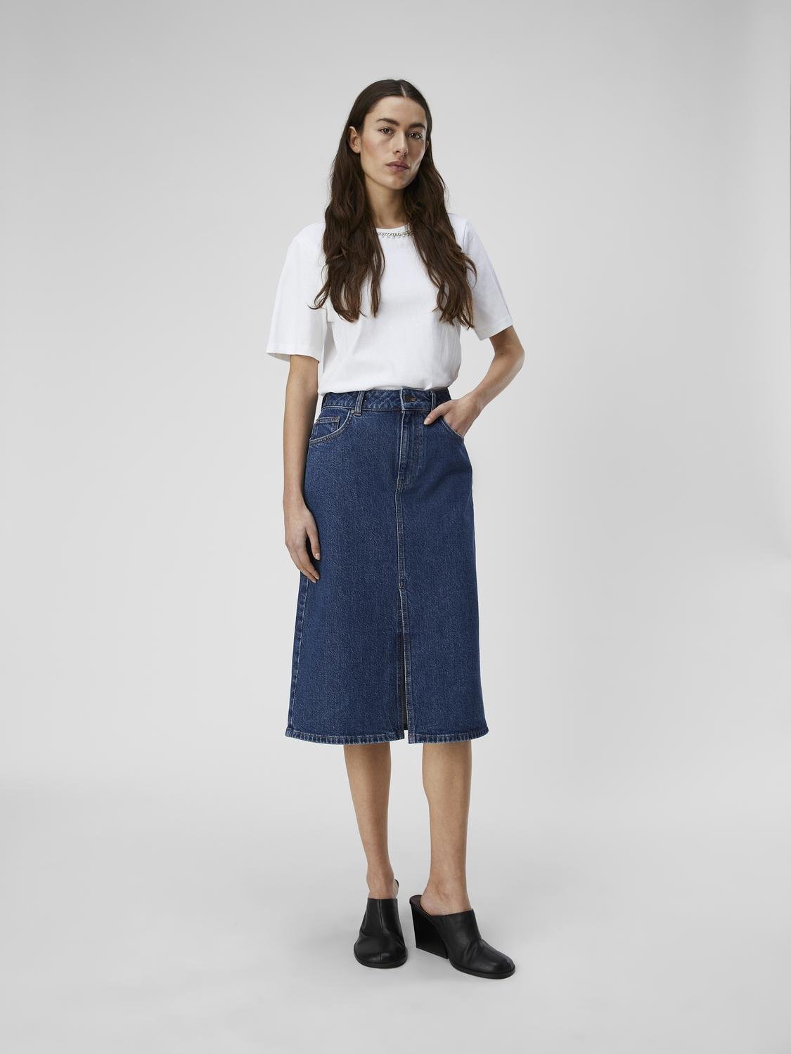OBJELLEN Skirt - Medium Blue Denim - VERO MODA & VILA Bergvik